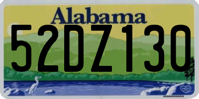 AL license plate 52DZ130