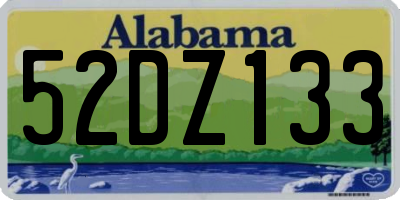 AL license plate 52DZ133
