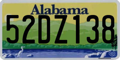 AL license plate 52DZ138
