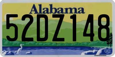 AL license plate 52DZ148