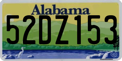 AL license plate 52DZ153