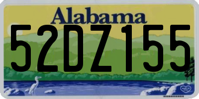 AL license plate 52DZ155