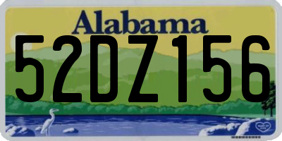AL license plate 52DZ156
