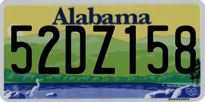 AL license plate 52DZ158