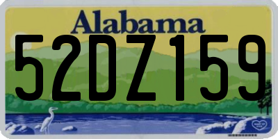 AL license plate 52DZ159