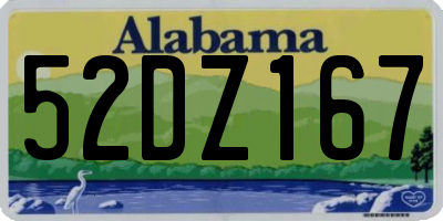AL license plate 52DZ167