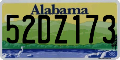AL license plate 52DZ173