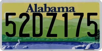 AL license plate 52DZ175