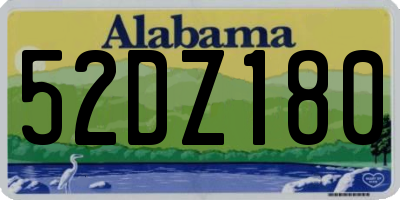 AL license plate 52DZ180