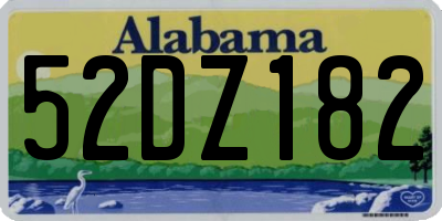 AL license plate 52DZ182