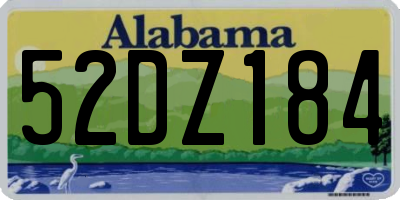 AL license plate 52DZ184
