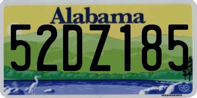 AL license plate 52DZ185