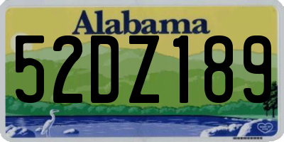 AL license plate 52DZ189