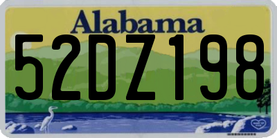 AL license plate 52DZ198