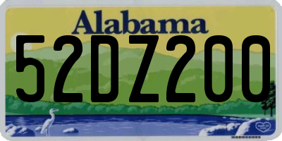 AL license plate 52DZ200