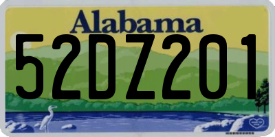 AL license plate 52DZ201