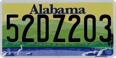 AL license plate 52DZ203
