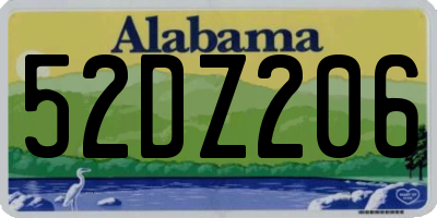 AL license plate 52DZ206
