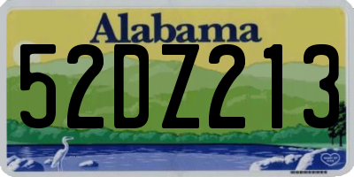 AL license plate 52DZ213