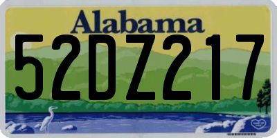AL license plate 52DZ217