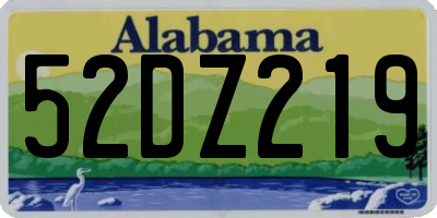 AL license plate 52DZ219