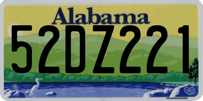 AL license plate 52DZ221