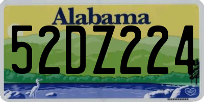 AL license plate 52DZ224