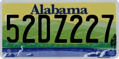 AL license plate 52DZ227