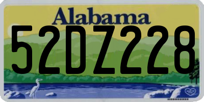 AL license plate 52DZ228