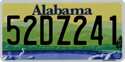 AL license plate 52DZ241