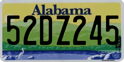 AL license plate 52DZ245