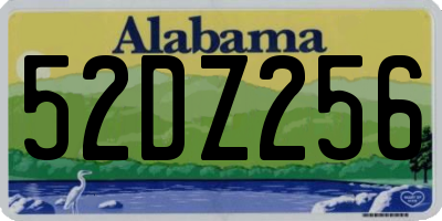 AL license plate 52DZ256