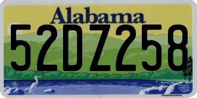 AL license plate 52DZ258