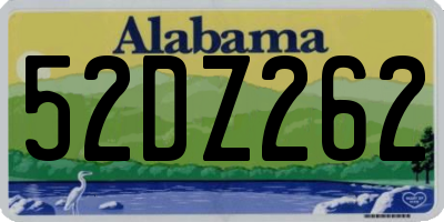 AL license plate 52DZ262