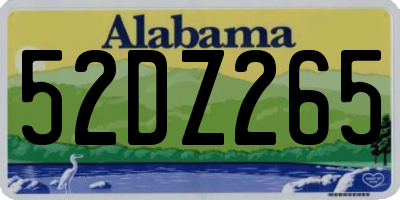 AL license plate 52DZ265