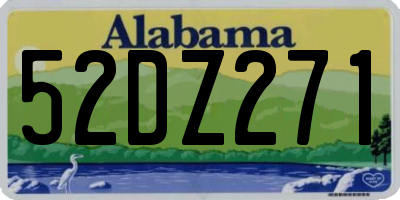 AL license plate 52DZ271