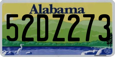 AL license plate 52DZ273