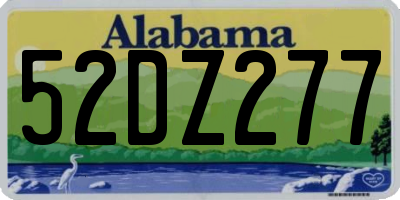 AL license plate 52DZ277