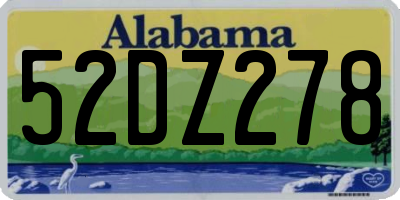 AL license plate 52DZ278