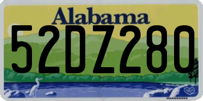 AL license plate 52DZ280