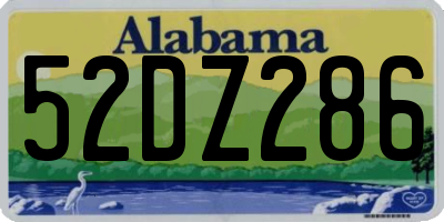 AL license plate 52DZ286