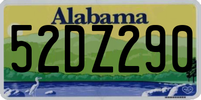 AL license plate 52DZ290