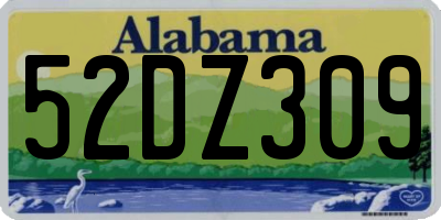 AL license plate 52DZ309