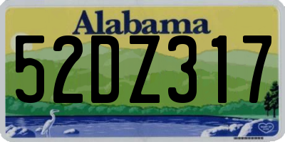 AL license plate 52DZ317