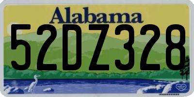 AL license plate 52DZ328