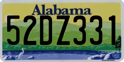 AL license plate 52DZ331