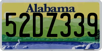 AL license plate 52DZ339