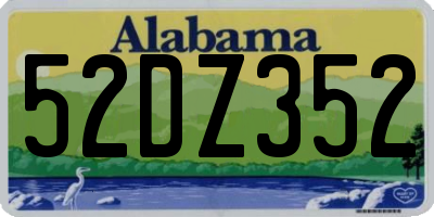 AL license plate 52DZ352