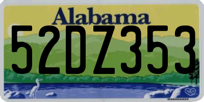 AL license plate 52DZ353