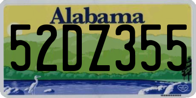 AL license plate 52DZ355